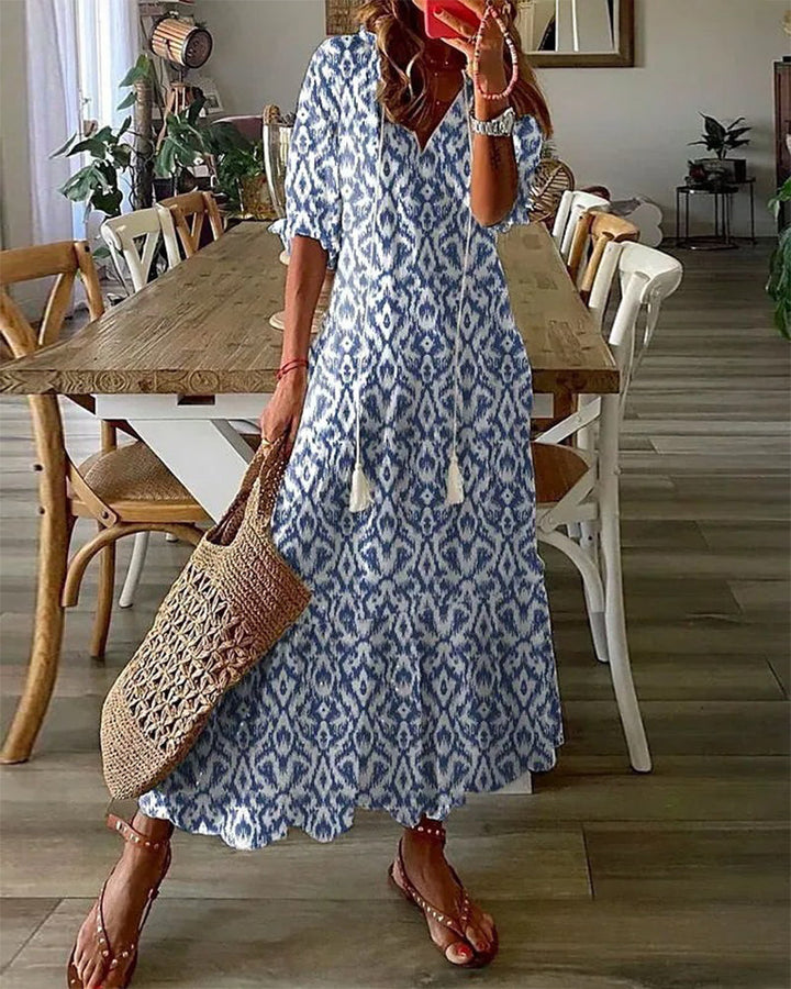 Elise | Dame Letvægts Mavedækkende Kjole | Boheme-Stil