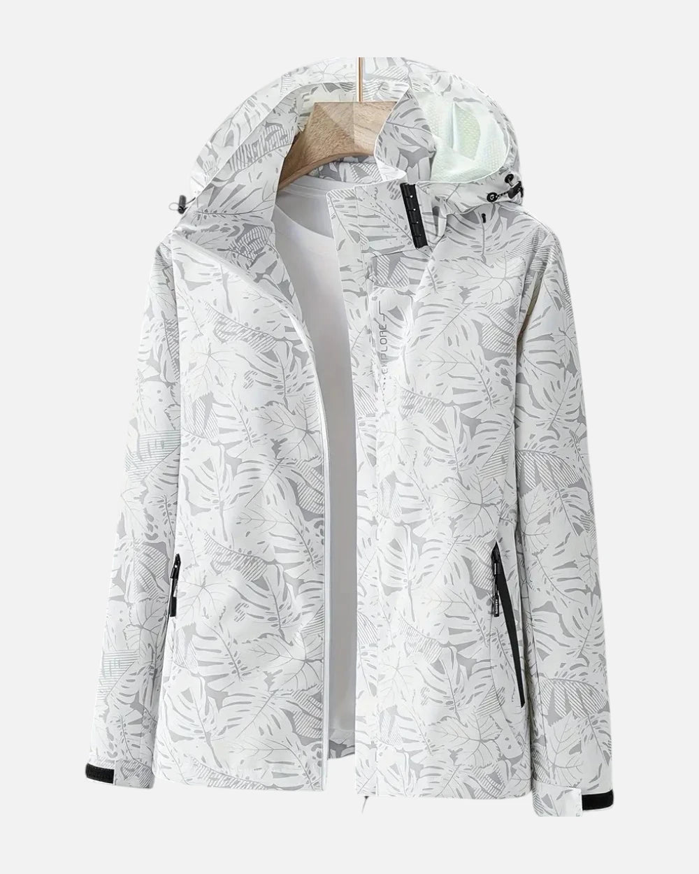 Freja dame regnjakke med hætte – let og åndbar, justerbare manchetter