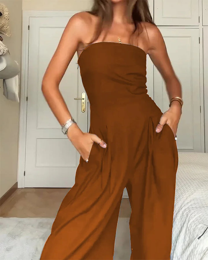 Siena | Kvinders Elegante Stropløse Jumpsuit | Komfort og Stil