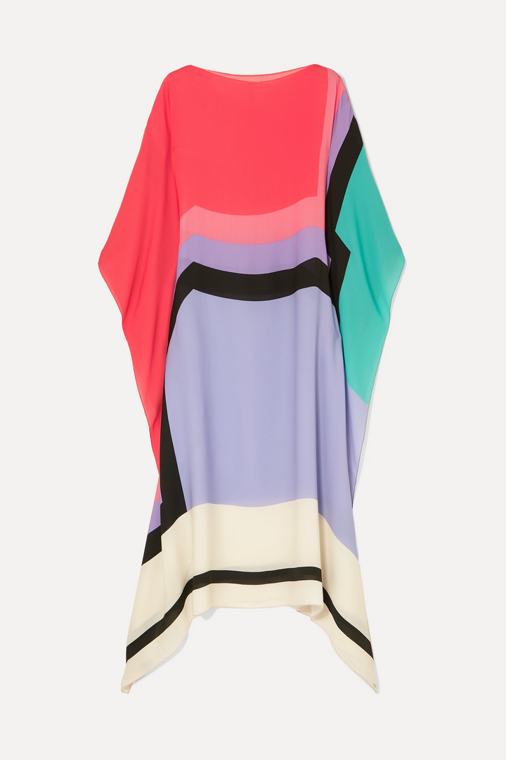 Selika | Damen Farverig Let Kaftan | For Udstråling & Komfort