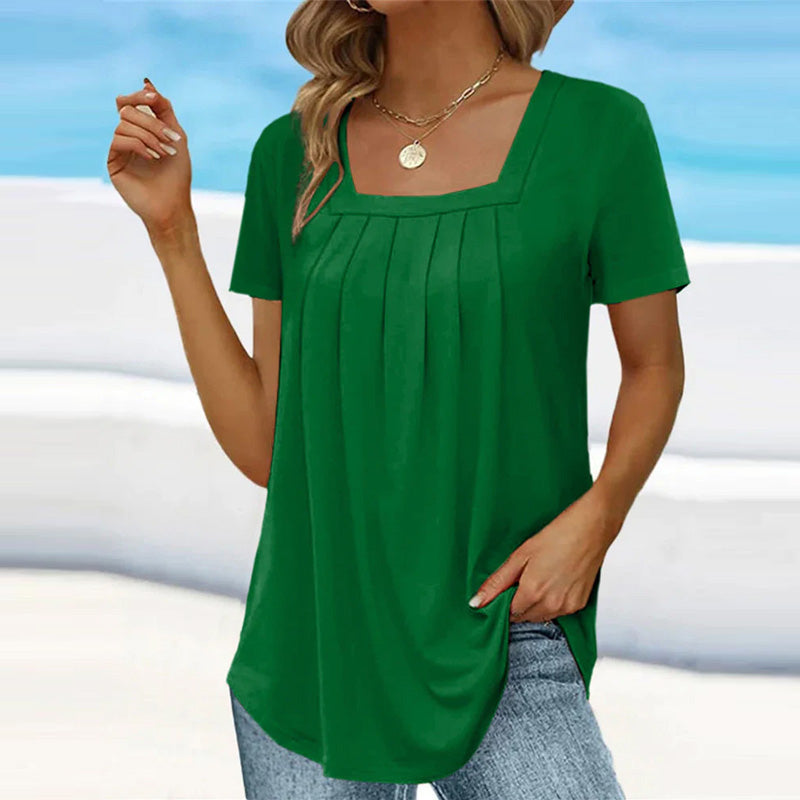 Mindy - Elegant Plisseret Bluse