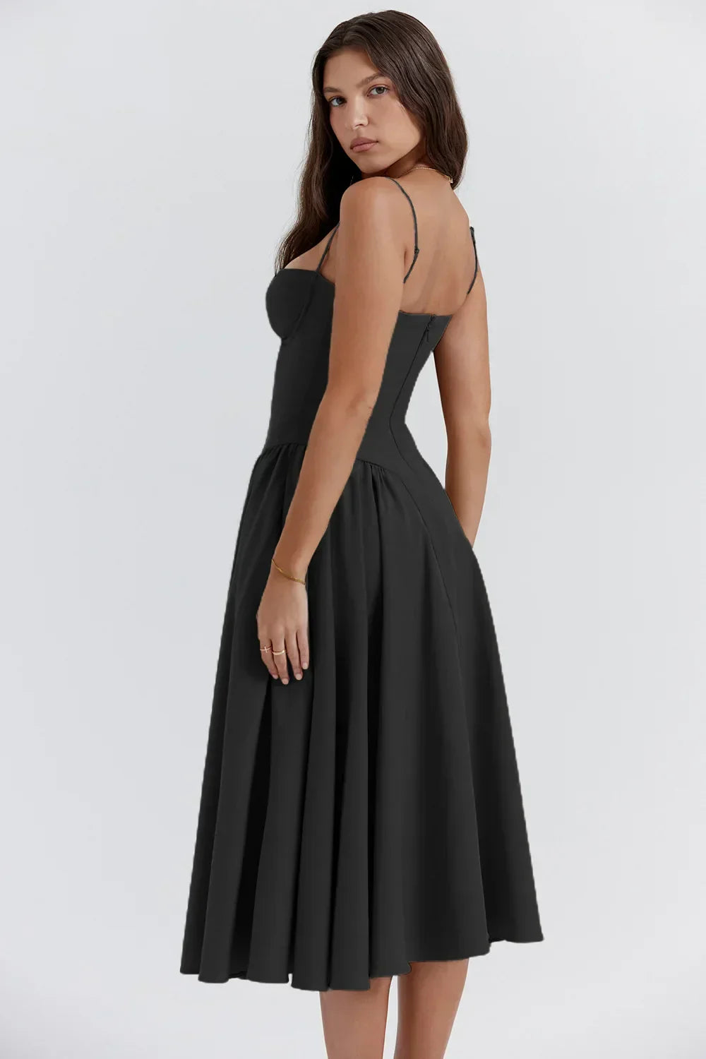 Sophie | Damen Korsetdesign Midikjole | For Elegance & Selvsikkerhed