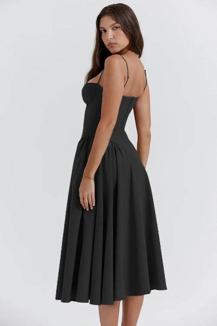 Sophie | Damen Korsetdesign Midikjole | For Elegance & Selvsikkerhed