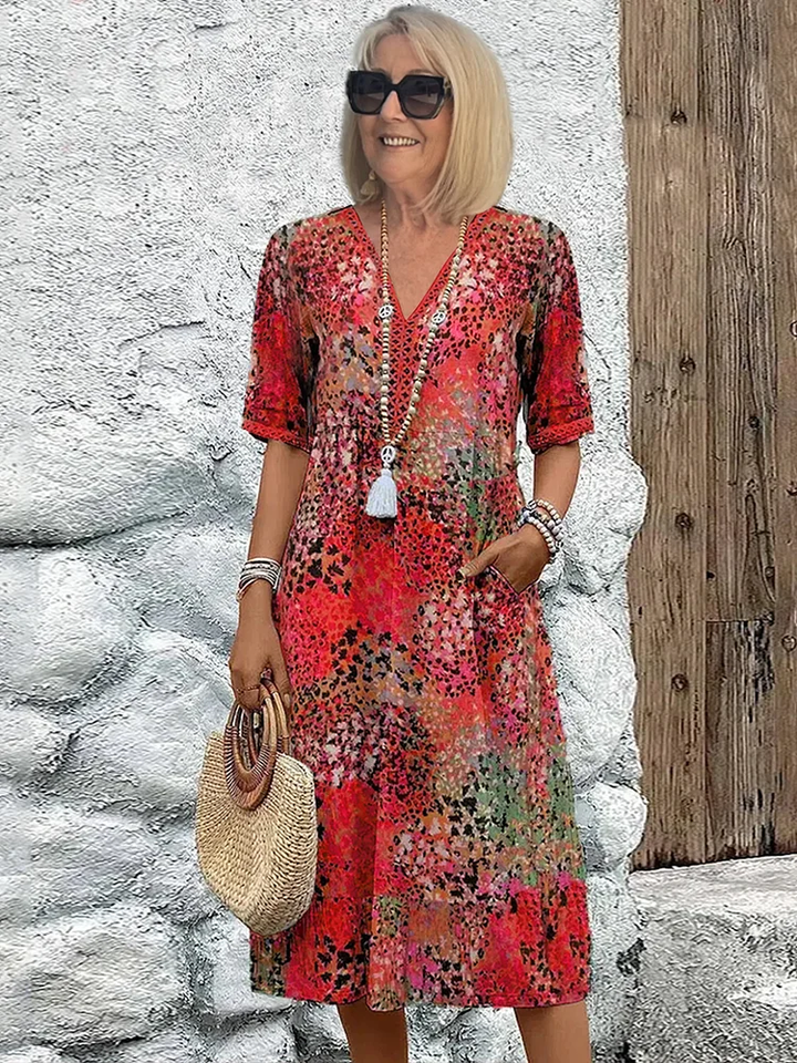 Elegant | Dames Håndlavet Midi Kjole | Køb 1 Få 1 Gratis