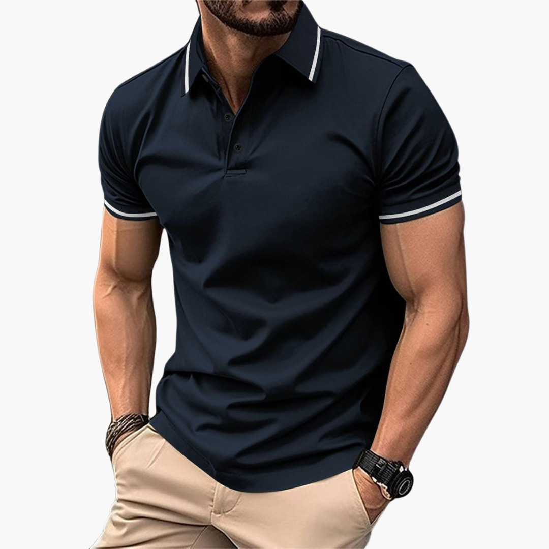 Lars | Herre Slim Fit Poloshirt med Ikonisk Stil | Året Rundt