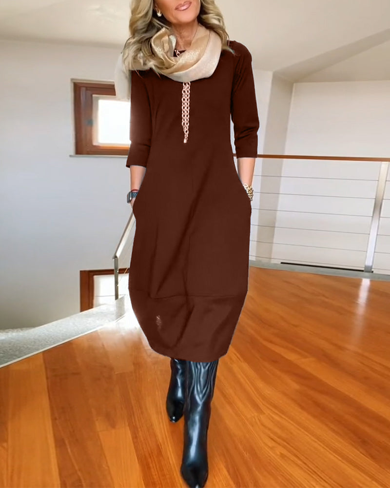 Chic Affair | Damer Flatterende Luksus Kjole | Tidløs Elegance