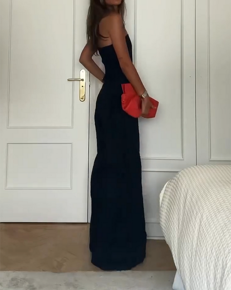 Siena | Kvinders Elegante Stropløse Jumpsuit | Komfort og Stil