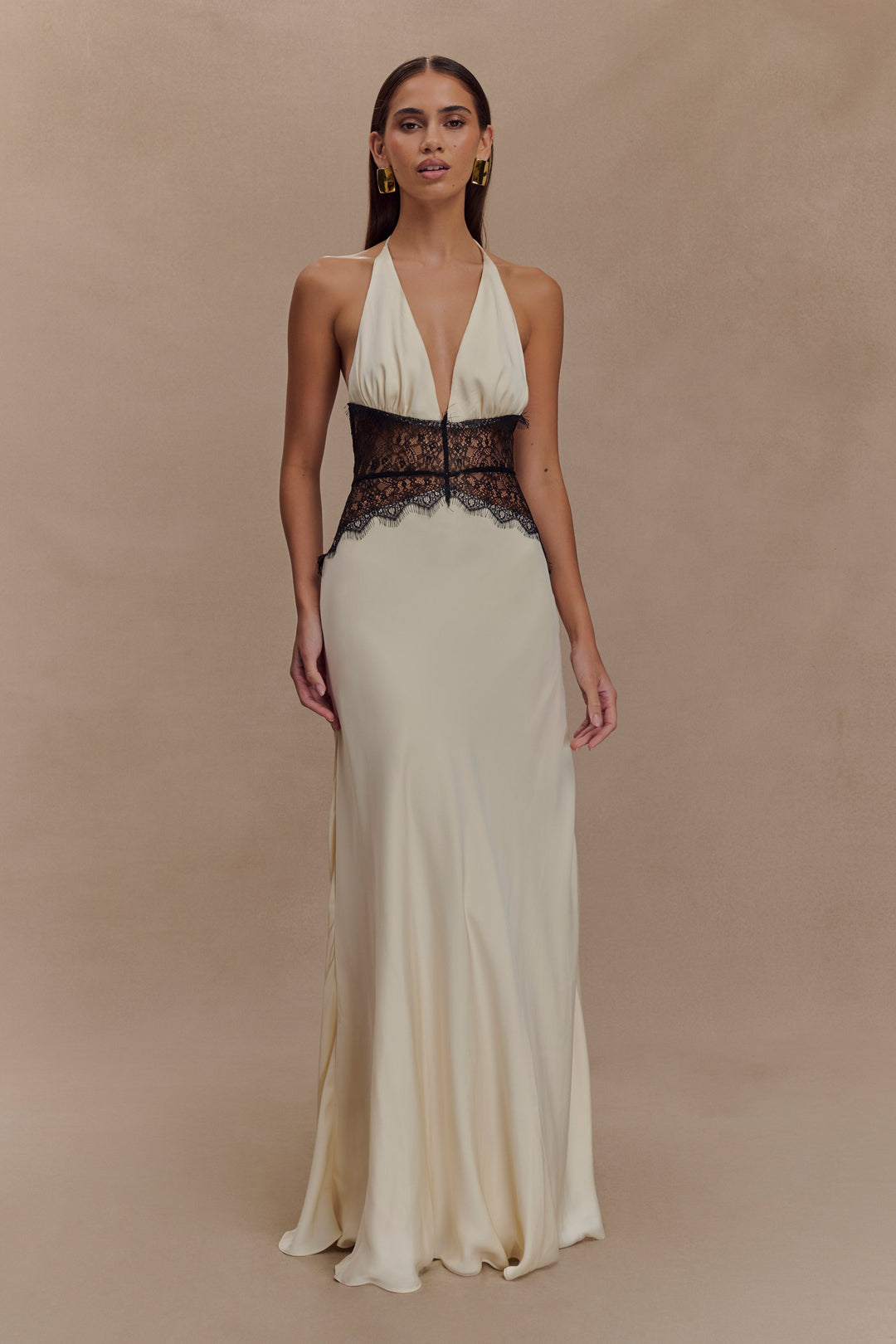 Keldine | Dame Sensuel Rygfri Maxikjole | Til Elegante Aftener