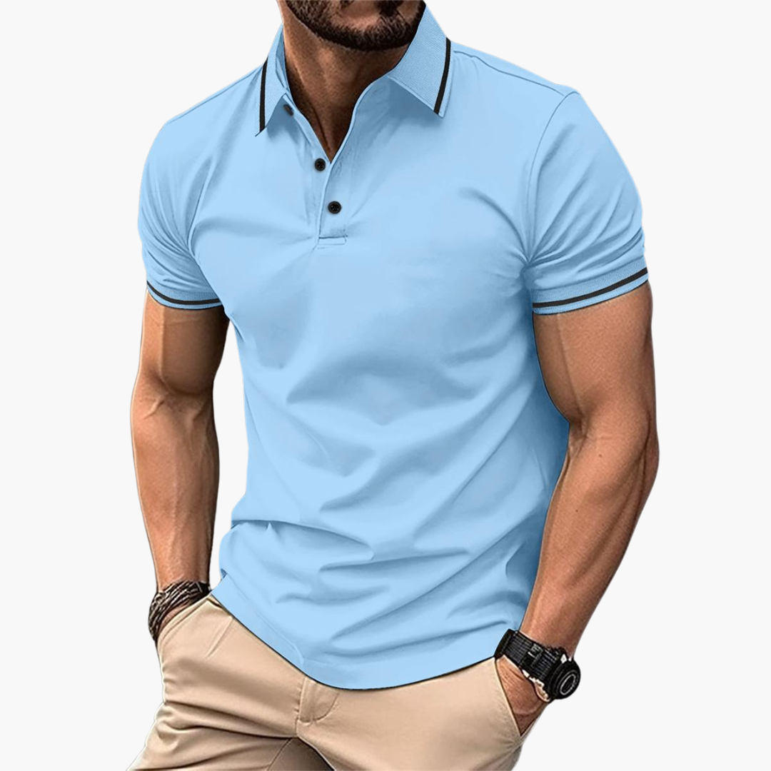 Lars | Herre Slim Fit Poloshirt med Ikonisk Stil | Året Rundt