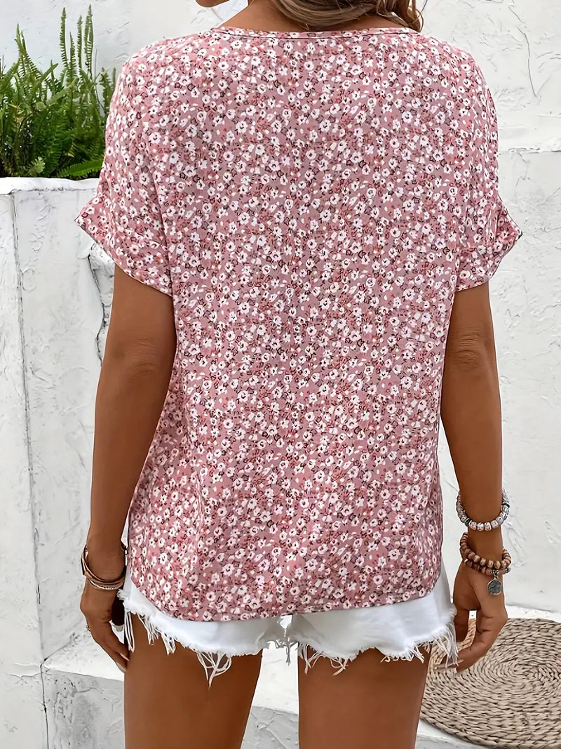 Mathilde | Damen Blomstrende Let Sommerbluse | Til Stil & Komfort