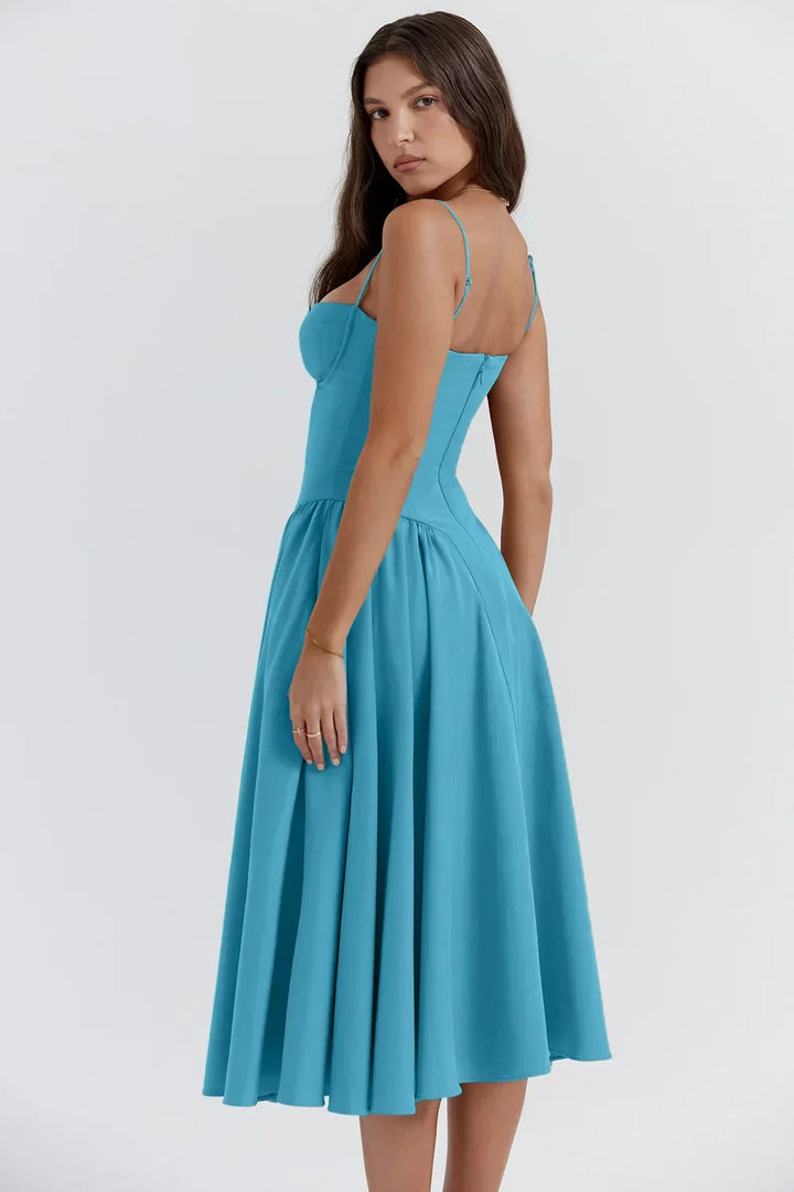 Sophie | Damen Korsetdesign Midikjole | For Elegance & Selvsikkerhed