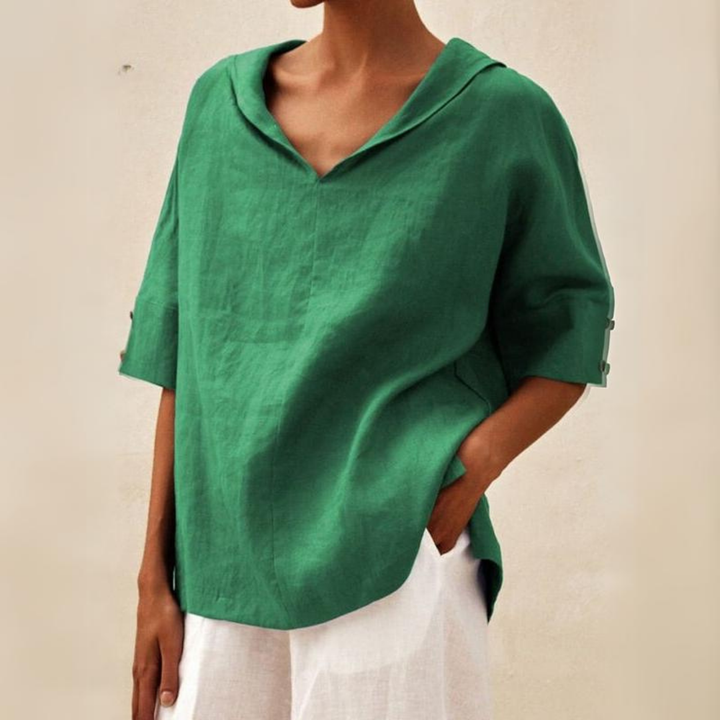 Klara | Dame Løstsiddende Bluse | For Komfort & Stil