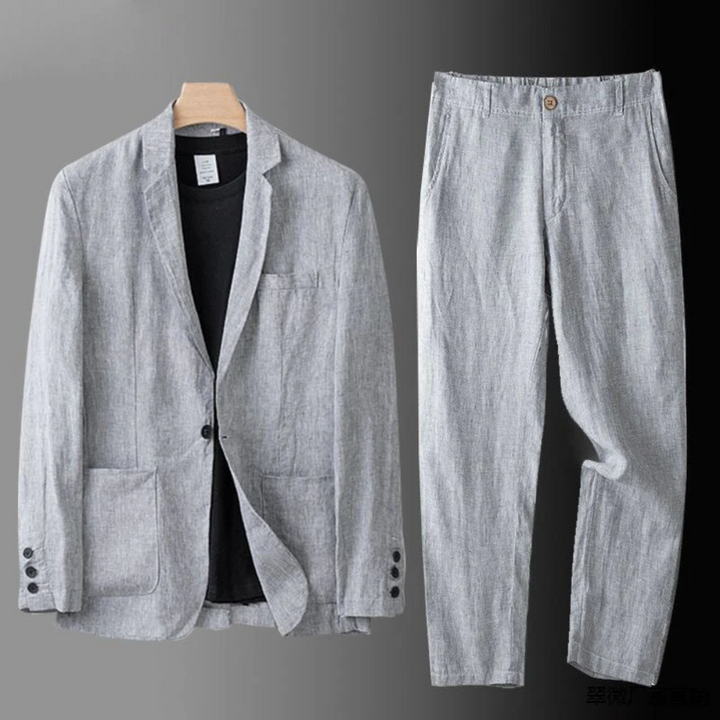 Benjamin | Herre Elegant Tidløst Sommer-Linensæt | For Komfort & Stil
