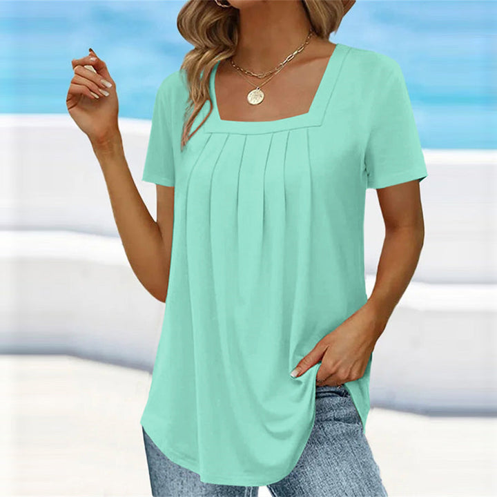 Mindy - Elegant Plisseret Bluse