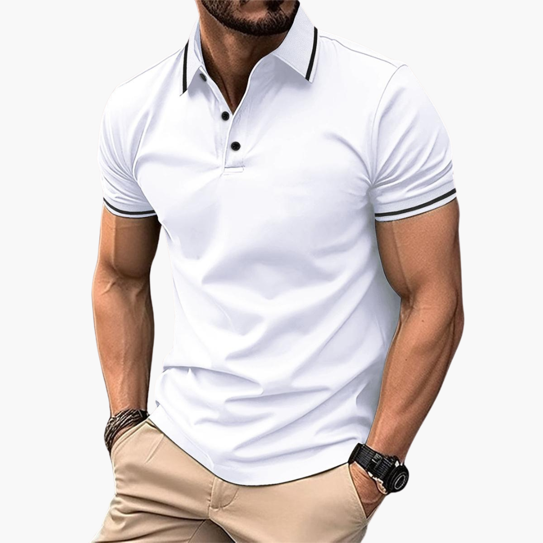 Lars | Herre Slim Fit Poloshirt med Ikonisk Stil | Året Rundt