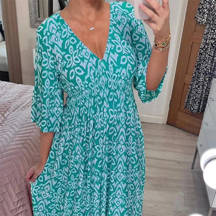 Silja | Dame Let Farverig Sommerkjole | For Elegance & Frihed