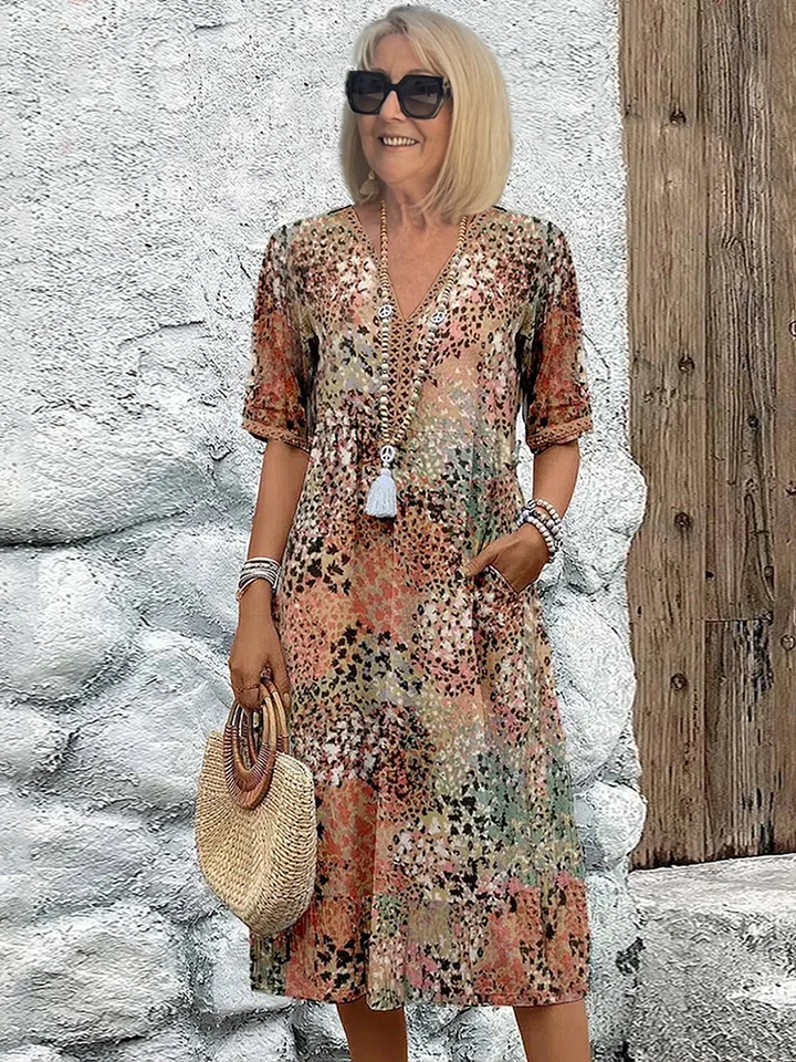 Elegant | Dames Håndlavet Midi Kjole | Køb 1 Få 1 Gratis