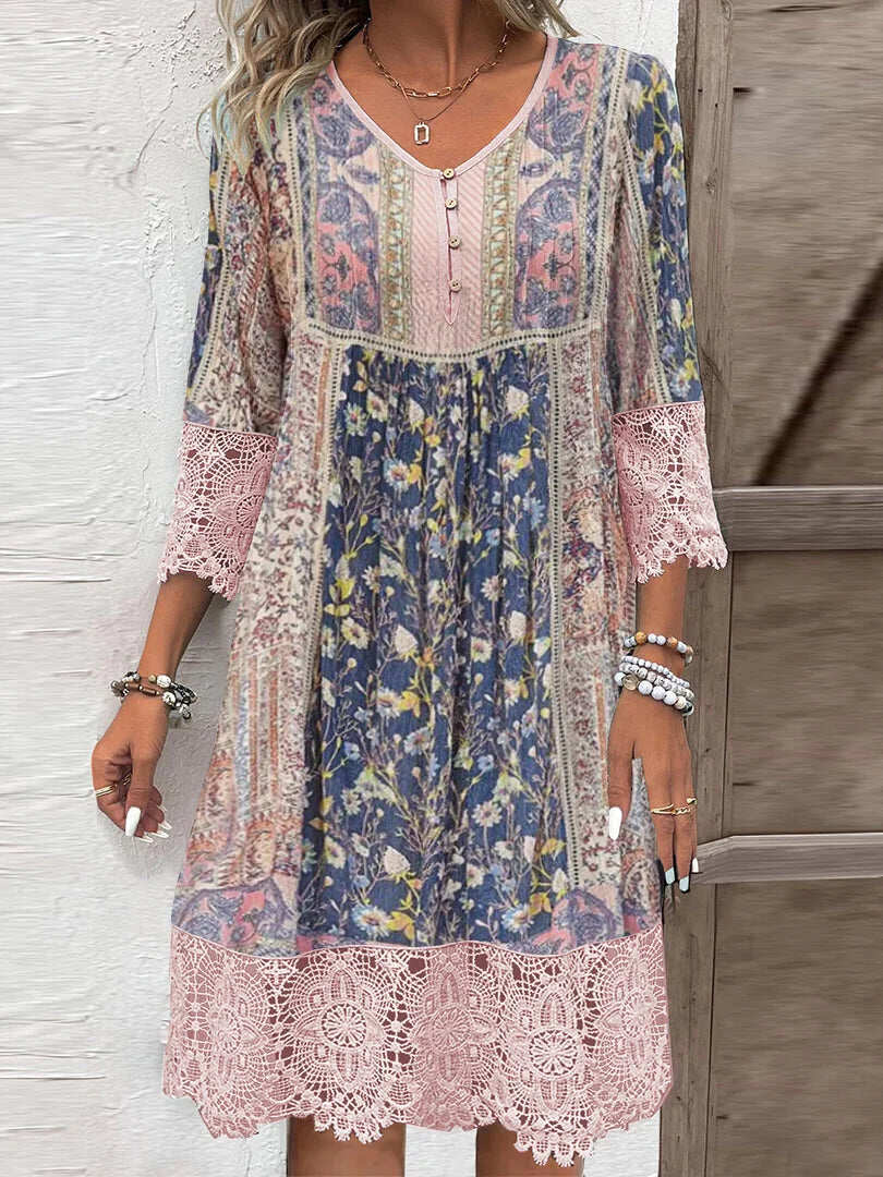 Elvine | Dame Boho Romantisk Sommerkjole | Til Let Elegance