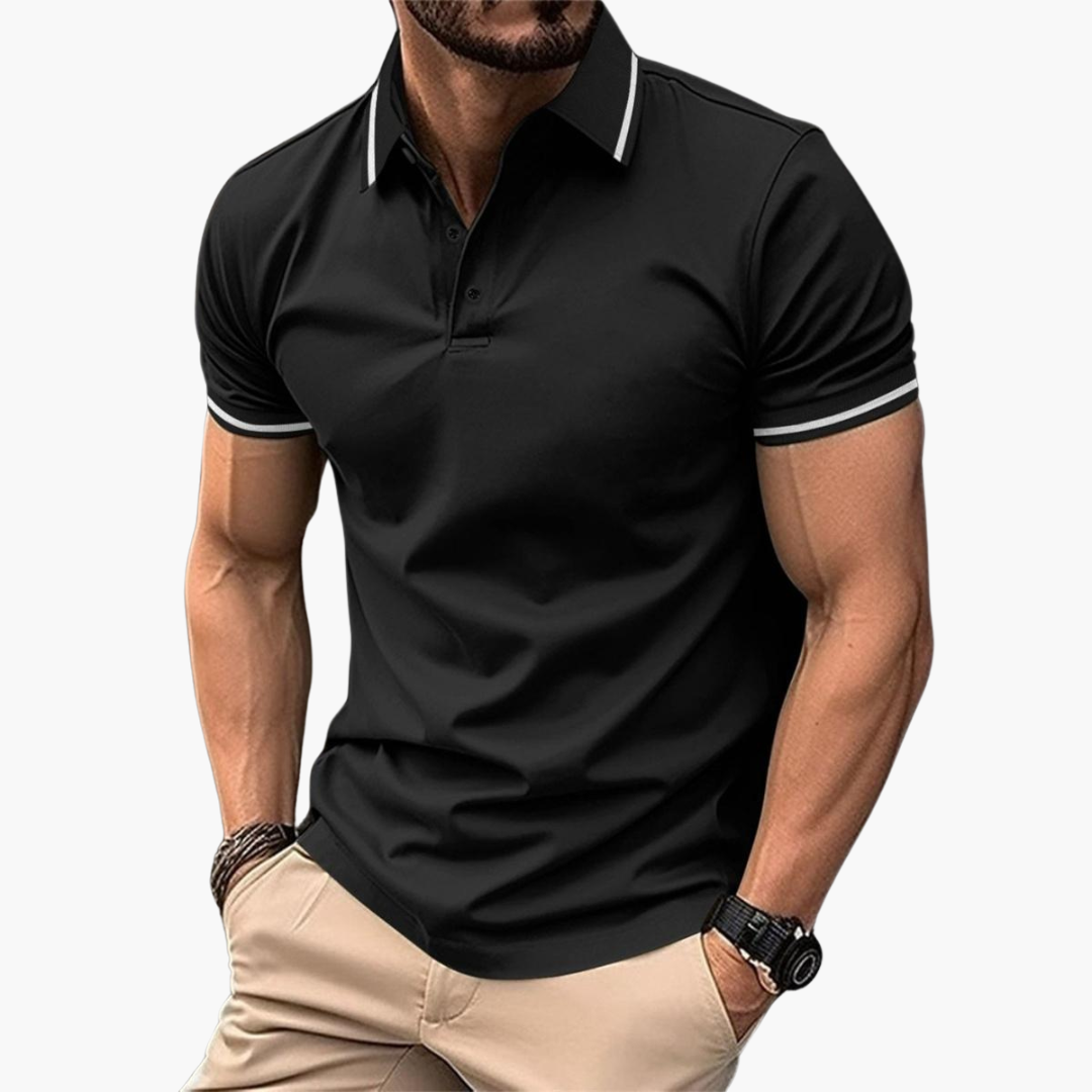 Lars | Herre Slim Fit Poloshirt med Ikonisk Stil | Året Rundt