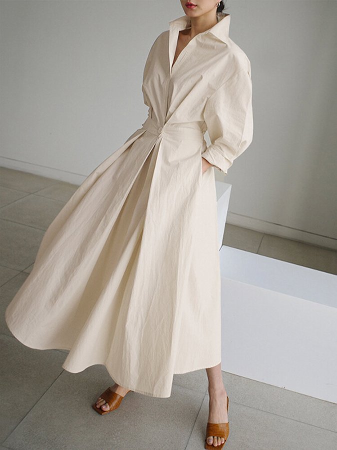 Mathilde | Kvinders Elegante Åndbare Lang Kjole | Tidløs Design