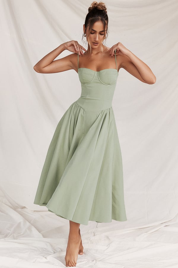 Sophie | Damen Korsetdesign Midikjole | For Elegance & Selvsikkerhed