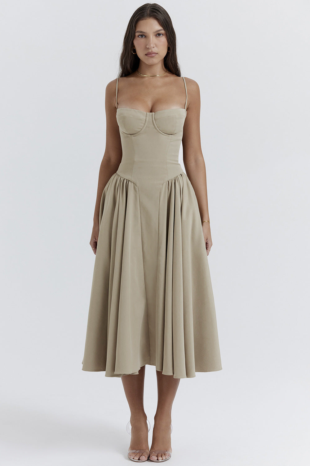Astrid | Dame Retro Midi Kjole | Til Stil og Komfort