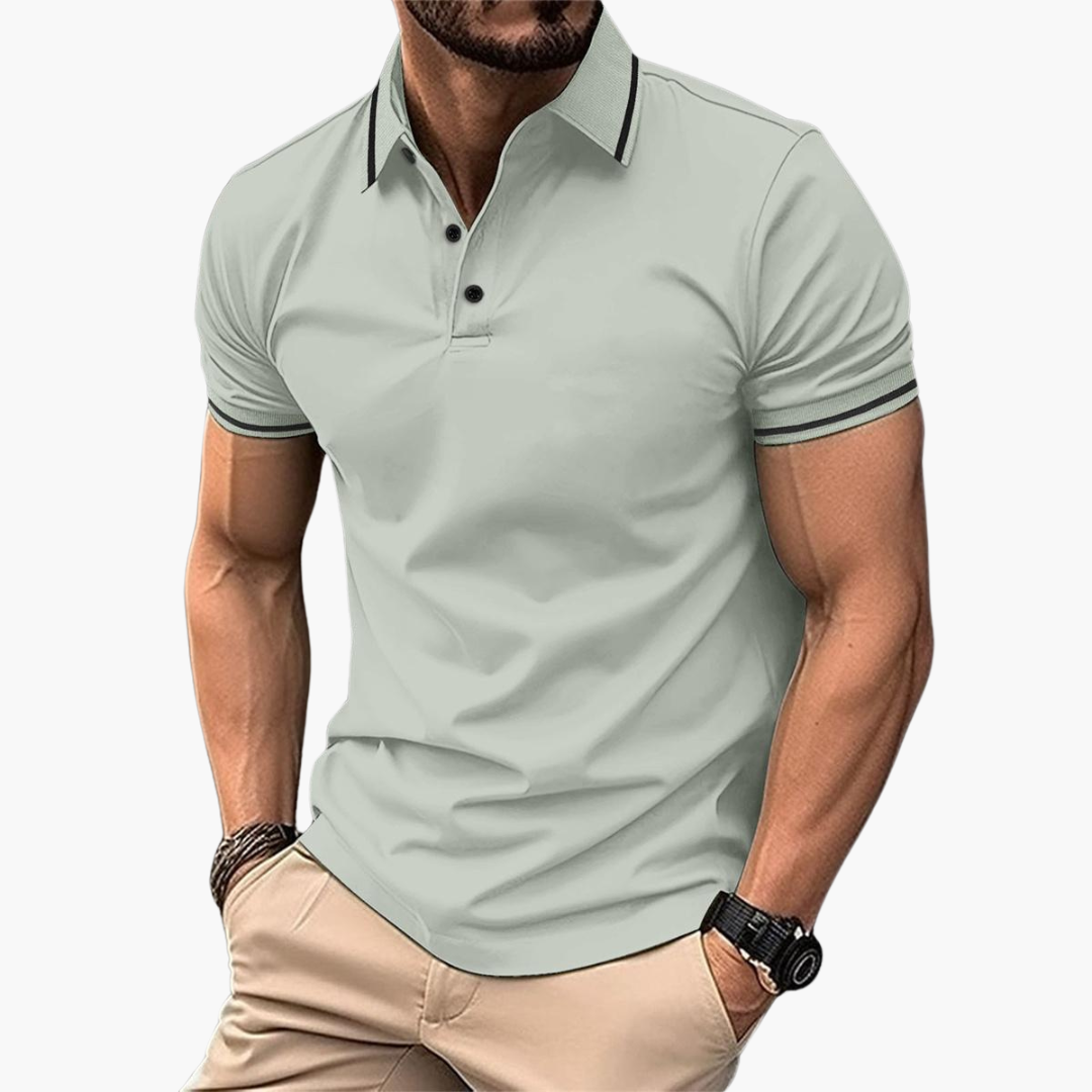 Lars | Herre Slim Fit Poloshirt med Ikonisk Stil | Året Rundt
