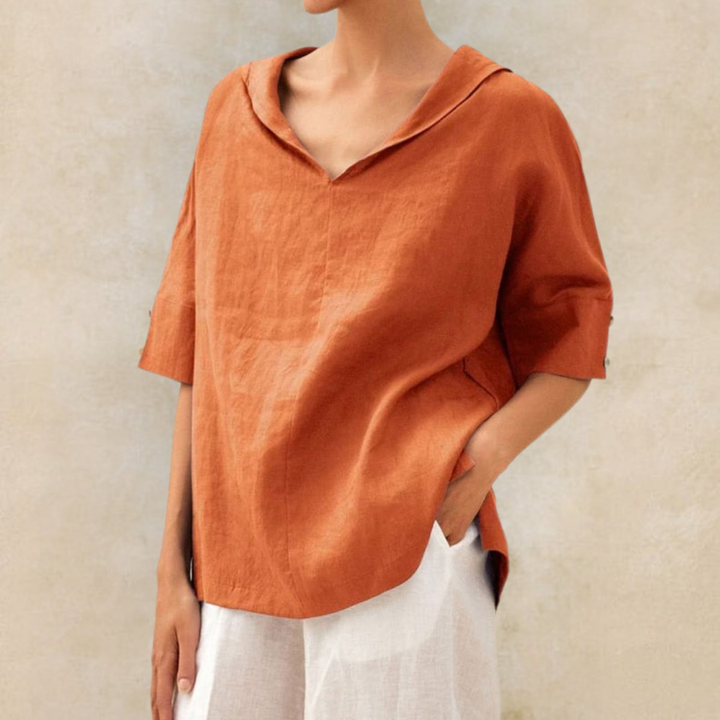 Klara | Dame Løstsiddende Bluse | For Komfort & Stil