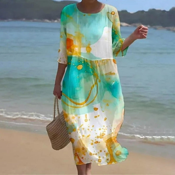 KAREN - Elegant Blomstret Kjole