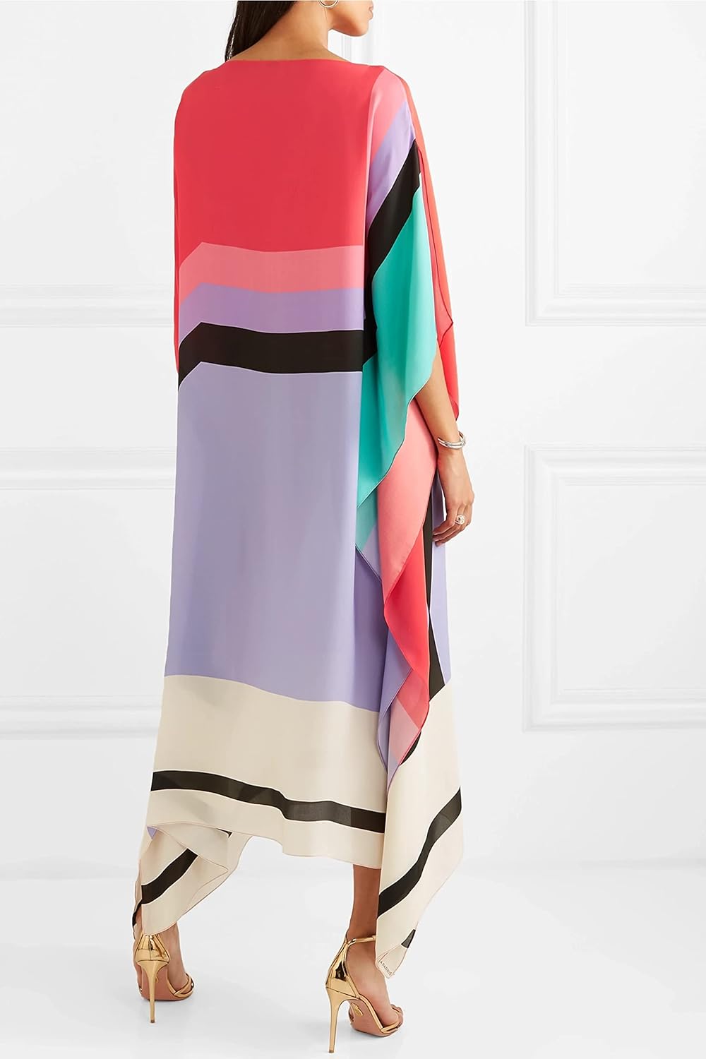 Selika | Damen Farverig Let Kaftan | For Udstråling & Komfort