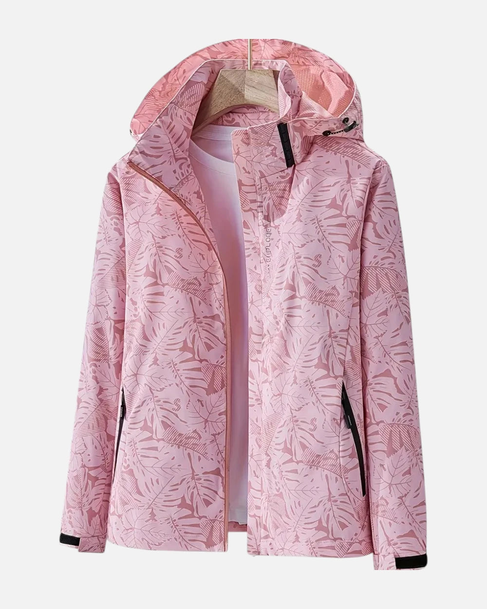 Freja dame regnjakke med hætte – let og åndbar, justerbare manchetter