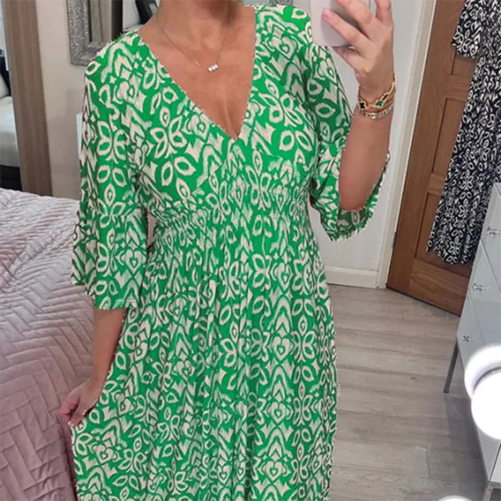 Silja | Dame Let Farverig Sommerkjole | For Elegance & Frihed