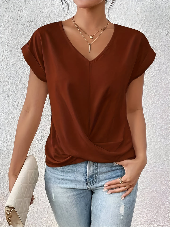 Ilvyna | Dame Chic Feminim T-shirt | Til Hverdag og Komfort