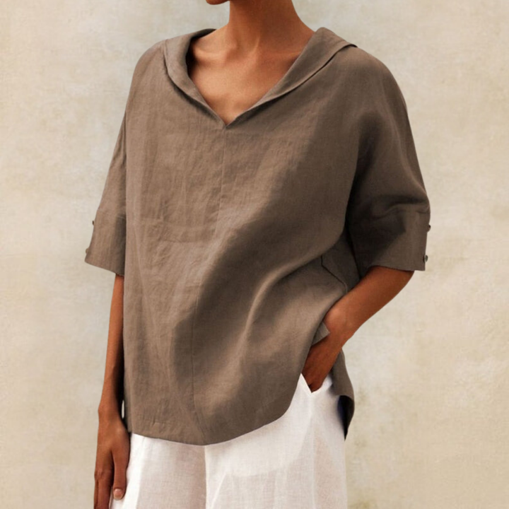 Klara | Dame Løstsiddende Bluse | For Komfort & Stil