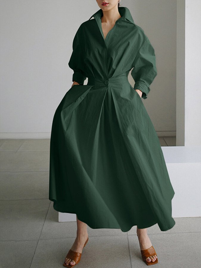 Mathilde | Kvinders Elegante Åndbare Lang Kjole | Tidløs Design