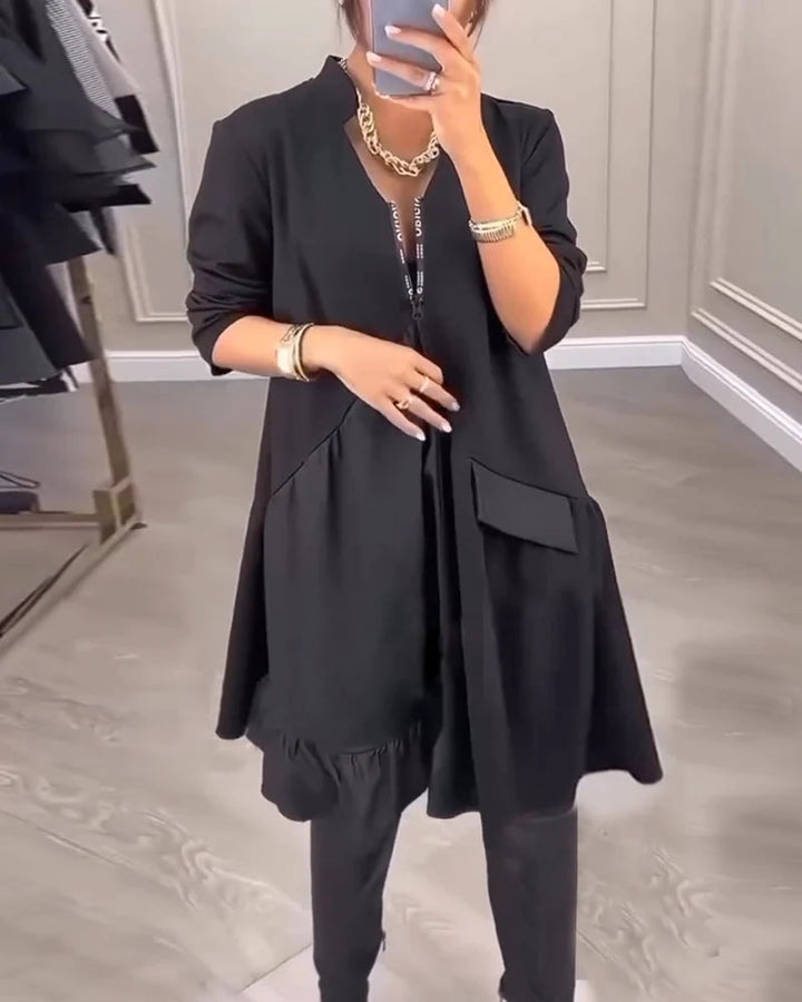 Christine | Dame Ubesværet Kunstnerisk Kjole | Komfort & Elegance