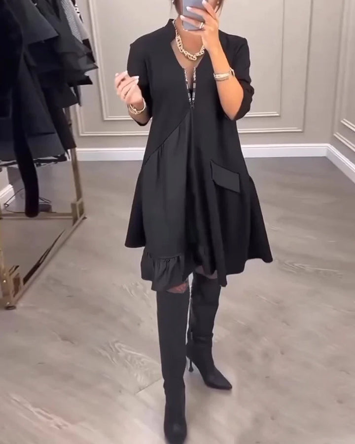 Christine | Dame Ubesværet Kunstnerisk Kjole | Komfort & Elegance