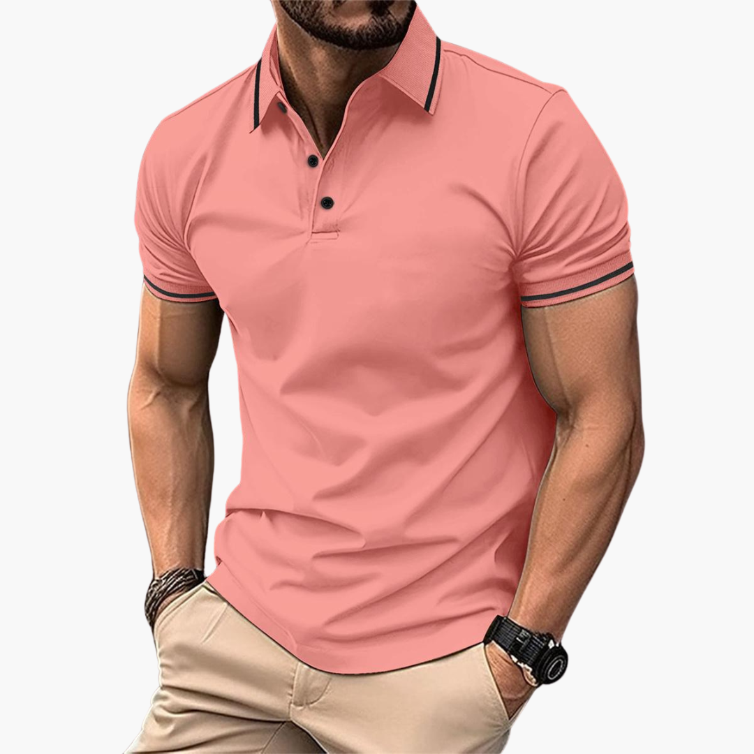 Lars | Herre Slim Fit Poloshirt med Ikonisk Stil | Året Rundt