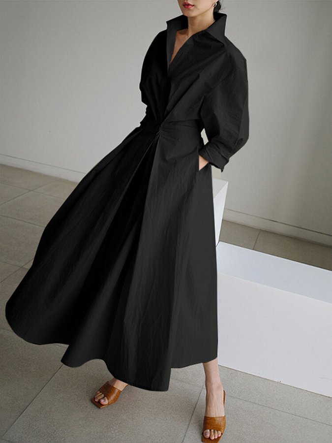 Mathilde | Kvinders Elegante Åndbare Lang Kjole | Tidløs Design