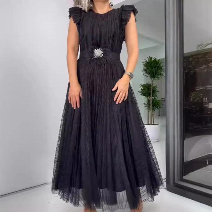 Lena | Dames Elegant Åndbart Chiffon Kjole | Tidløs Stil
