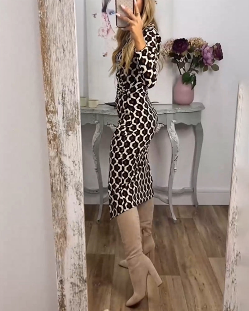 Jess | Kvinders Elegante Slids Kjole | Iridescent Print