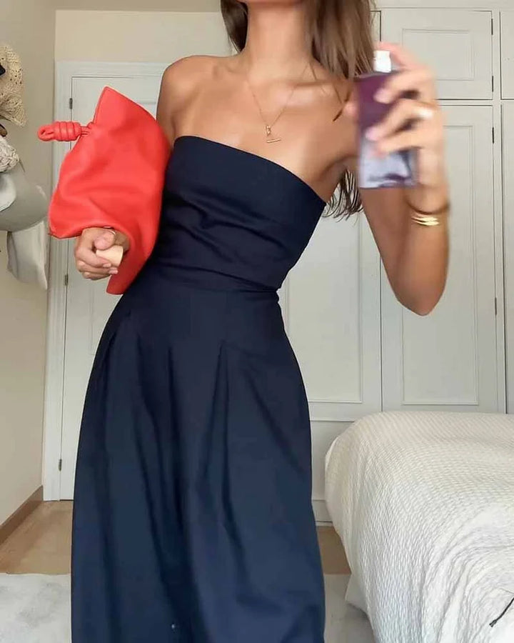 Siena | Kvinders Elegante Stropløse Jumpsuit | Komfort og Stil