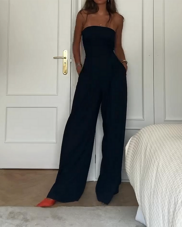 Siena | Kvinders Elegante Stropløse Jumpsuit | Komfort og Stil