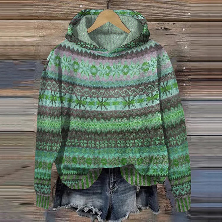 Zenia | Dame Retro Farverig Hoodie | Til Komfort & Stil