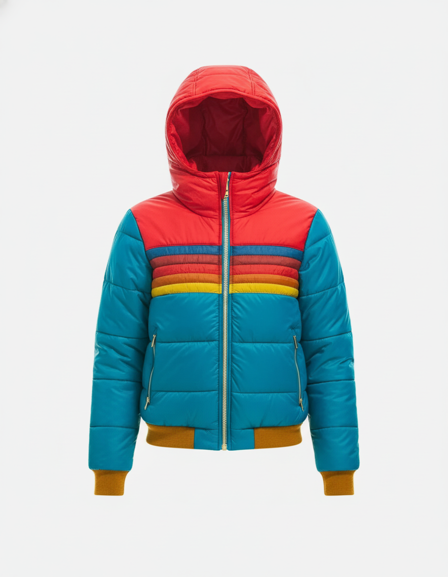 Astrid vatteret damejakke med hætte - kort model med lynlås