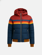 Astrid vatteret damejakke med hætte - kort model med lynlås