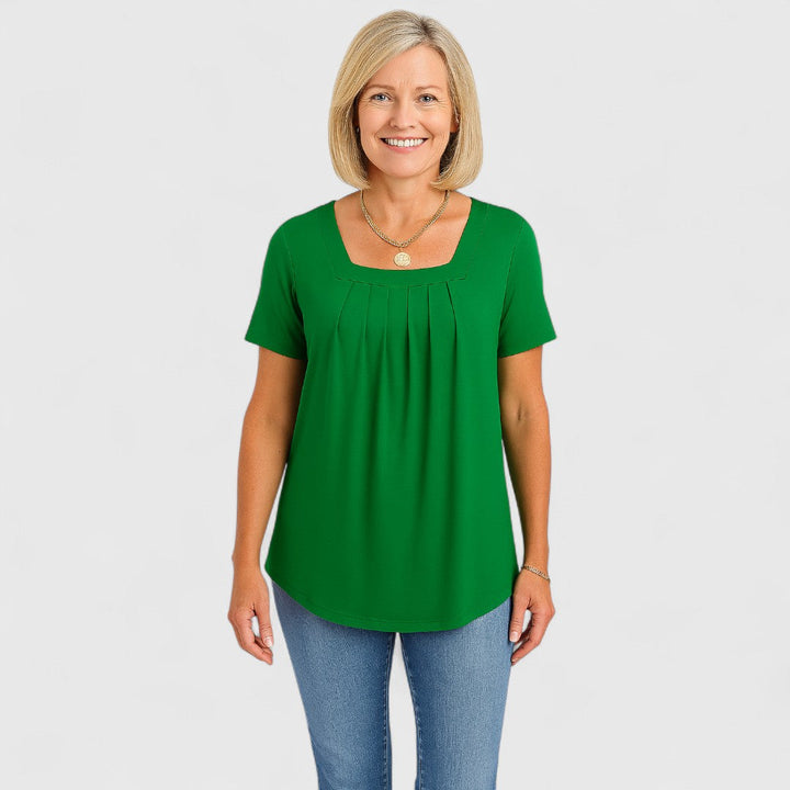 Ellinor | Damen Afslappet Flatterende T-shirt | Til Komfort & Selvsikkerhed