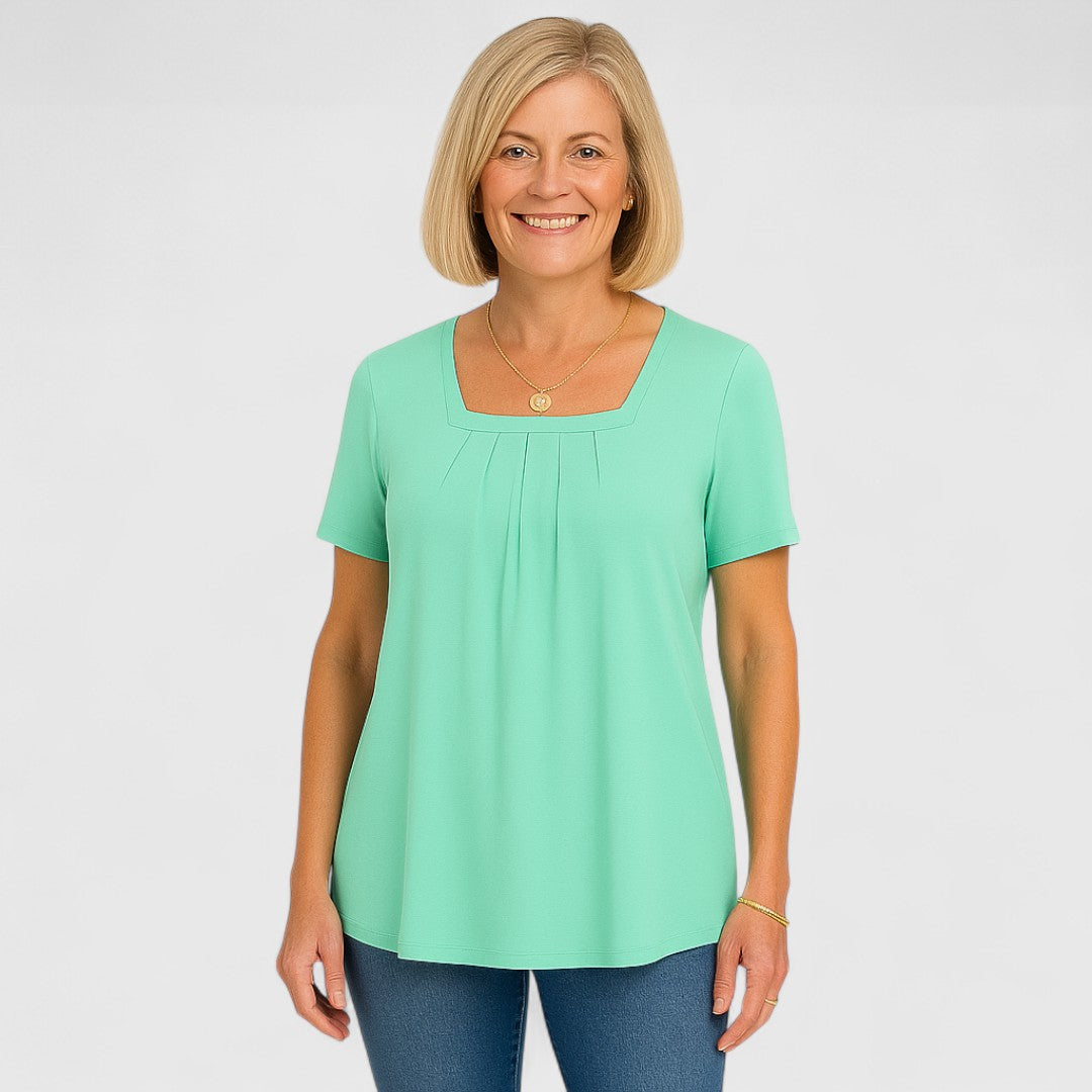 Ellinor | Damen Afslappet Flatterende T-shirt | Til Komfort & Selvsikkerhed