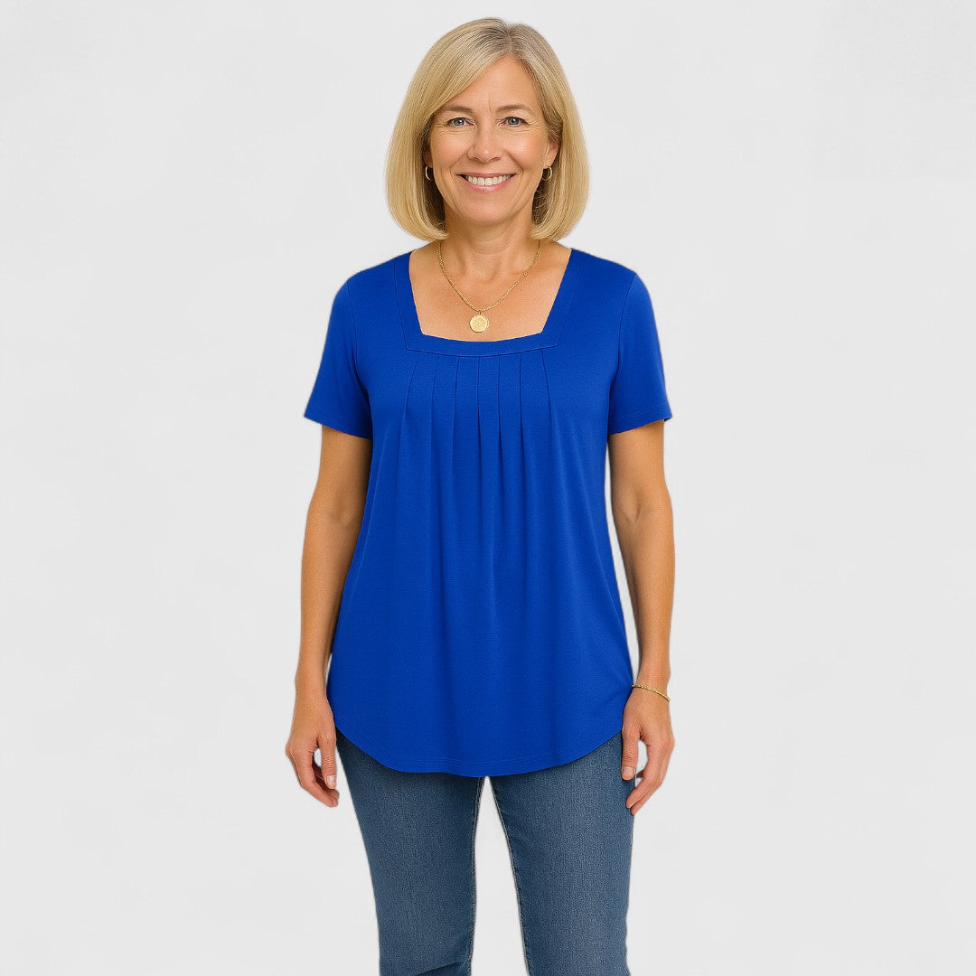 Ellinor | Damen Afslappet Flatterende T-shirt | Til Komfort & Selvsikkerhed