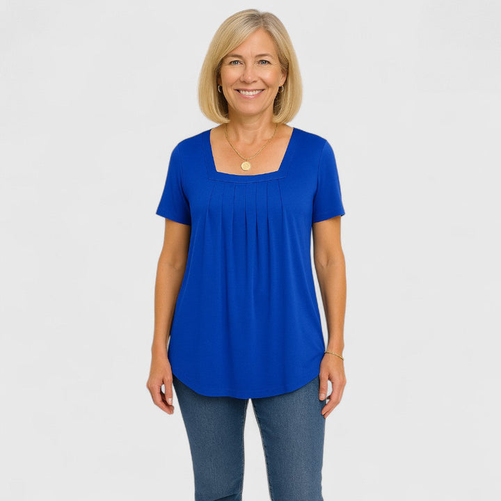 Ellinor | Damen Afslappet Flatterende T-shirt | Til Komfort & Selvsikkerhed